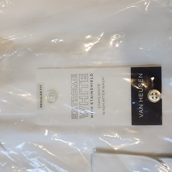 Van Heusen Button Up White Dress Shirt - Picture 5 of 8
